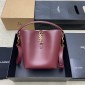 Saint Laurent LE 37 small in Shiny leather-rouge carbernet
