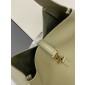 Saint Laurent LE 5 À 7 Supple Large in grained leather -Stone Moss