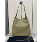 Saint Laurent LE 5 À 7 Supple Large in grained leather -Stone Moss