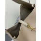 Saint Laurent LE 5 À 7 Supple Large in grained leather -Dusty  grey