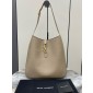 Saint Laurent LE 5 À 7 Supple Large in grained leather -Dusty  grey