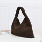 Bottega Veneta Large Hop Shoulder Bag in smooth suede-Fondant