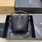 Saint Laurent LE 37 Mini in shiny leather-Black