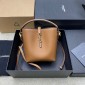 Saint Laurent LE 37 Mini in shiny leather-Fox