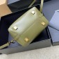 Saint Laurent LE 37 Mini in shiny leather-Strong Moss