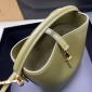 Saint Laurent LE 37 Mini in shiny leather-Strong Moss