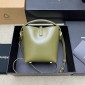 Saint Laurent LE 37 Mini in shiny leather-Strong Moss