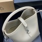 Saint Laurent LE 37 Mini in shiny leather-Beige