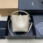 Saint Laurent LE 37 Mini in shiny leather-Beige