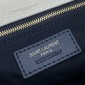 Saint Laurent Calypso Large in grained lambskin - Blanc Vintagae