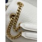Saint Laurent Calypso Large in grained lambskin - Blanc Vintagae