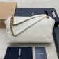 Saint Laurent Calypso Large in grained lambskin - Blanc Vintagae