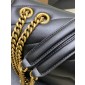 Saint Laurent Loulou Small in matelasse lambskin-Black
