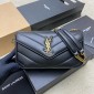 Saint Laurent Loulou Small in matelasse lambskin-Black