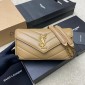 Saint Laurent Loulou Small in matelasse lambskin-Natural Tan