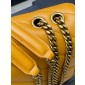 Saint Laurent Loulou Small in matelasse lambskin-Sunflower