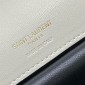 Saint Laurent Loulou Small in matelasse lambskin-Blanc Vintage