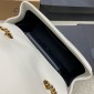 Saint Laurent Loulou Small in matelasse lambskin-Blanc Vintage