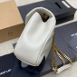 Saint Laurent Loulou Small in matelasse lambskin-Blanc Vintage