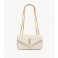 Saint Laurent Loulou Small in matelasse lambskin-Blanc Vintage