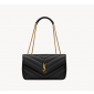 Saint Laurent Loulou Medium in matelasse lambskin-Black