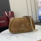 Gucci Blondie Small Shoulder Bag- Brown Suede