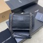 Saint Laurent Niki Bayby in grained leather-Black