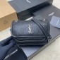 Saint Laurent Niki Bayby in grained leather-Black