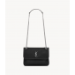 Saint Laurent Niki Bayby in grained leather-Black