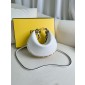 Fendigraphy Mini leather bag-White