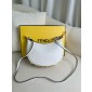 Fendigraphy Mini leather bag-White
