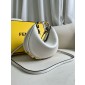 Fendigraphy Mini leather bag-White