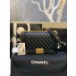 Medium Boy Chanel Handbag  in Lambskin 