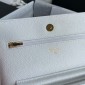 Chanel Classic Wallet on Chain in Grained leather-White