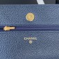 Chanel Classic Wallet on Chain in Grained leather-Navy blue