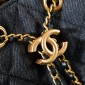 Chanel 25 Small handbag -Black washed denim 