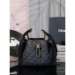 Chanel 25 Small handbag -Black washed denim 