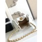 Chanel 25 Small handbag -White Caviar leather 