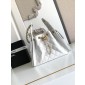 Chanel 25 Small handbag -White Caviar leather 
