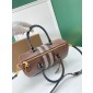Burberry Check and Leather Medium Bowling Bag