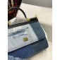 Dolce Gabbana Large Sicily Handbag in Denim- Authentic quality