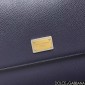 Authentic Quality-Dolce Gabbana Large Sicily Handbag in in Dauphine leather-Dark blue