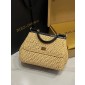 Authentic quality- Dolce Gabbana Large Sicily Handbag in crochet raffia and python skin