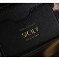 Authentic quality- Dolce Gabbana LargeSicily Handbag in polished calfskin-Black