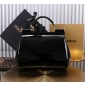 Authentic quality- Dolce Gabbana LargeSicily Handbag in polished calfskin-Black