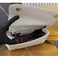 Authentic quality- Dolce Gabbana LargeSicily Handbag in polished calfskin -White