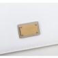 Authentic quality- Dolce Gabbana LargeSicily Handbag in polished calfskin -White