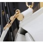 Authentic quality- Dolce Gabbana LargeSicily Handbag in polished calfskin -White