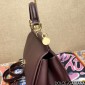 Authentic quality- Dolce Gabbana Large Sicily Handbag in in Dauphine leather-Bordeaux
