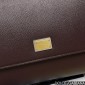 Authentic quality- Dolce Gabbana Large Sicily Handbag in in Dauphine leather-Bordeaux